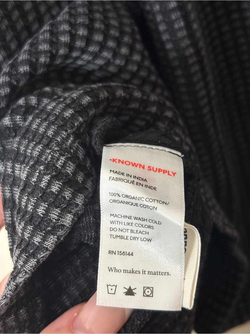 Known Supply Ethel Waffle Knit Mini Dress Gray Organic Cotton - Picture 7 of 9